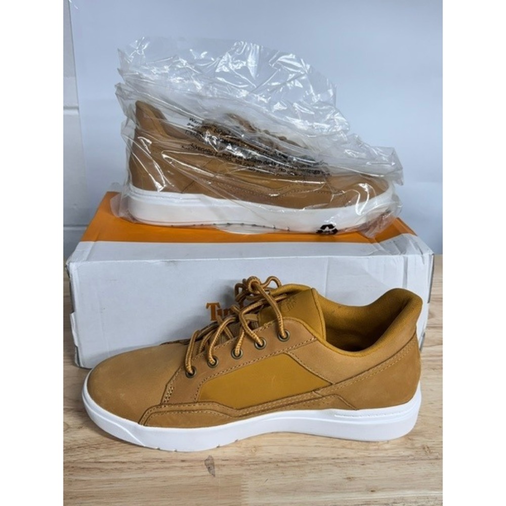 Timberland Allston Low Lace Sneaker Wheat Nubuck Mens 10 Wide TB 0A65RW 754